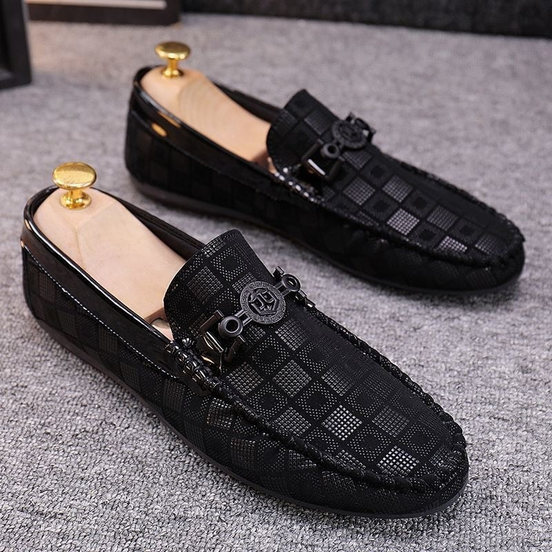 Topvivi loafers men causal Breathable Comfortable Lightweight Soft slip on Men Shoes gingham Men&#39;s Sneakers fashion italian