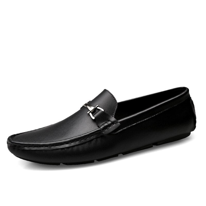 Man Shoes Classic Fashion Italian Style Genuine Leather Men Loafers Slip-On Mens Leather Loafers Good Quality Men Luxury Shoes