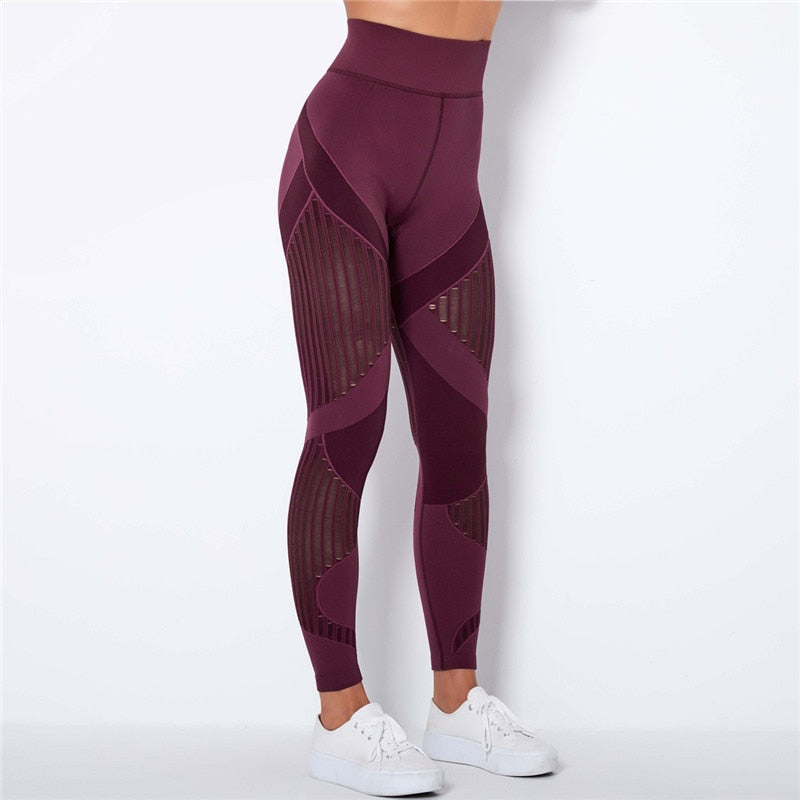 Seamless Leggings High Waist Winter Clothes Women Pants Women Yoga Gym Leggings Women Sport Leggings Workout Leggings With Mesh