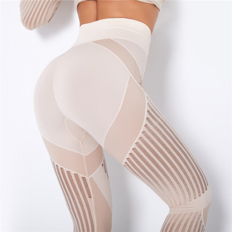 Seamless Leggings High Waist Winter Clothes Women Pants Women Yoga Gym Leggings Women Sport Leggings Workout Leggings With Mesh