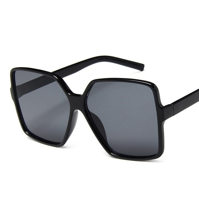 ZXWLYXGX Fashion Women Oversize Sunglasses Gradient Plastic Brand Designer Female Sun Glasses Uv400