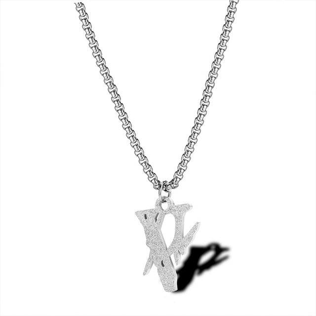 VLONE necklaces mens Fujiwara Hiroshi Lightning pendant stainless steel gold chain necklace fashion jewelry on the neck pendants