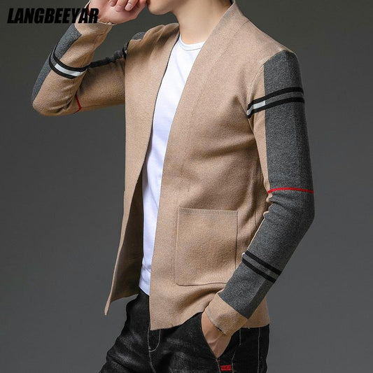 Top Grade New Autum Winter Designer Brand Luxury Fashion Knit Cardigans Sweater Men Casual Trendy Coats Jacket Men Clothes