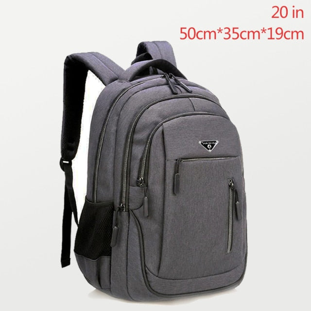 Large Capacity Backpack Men Laptop Backpacks 15.6 Oxford Black Solid High School Bags Teen College Boy Gril Student Backpack