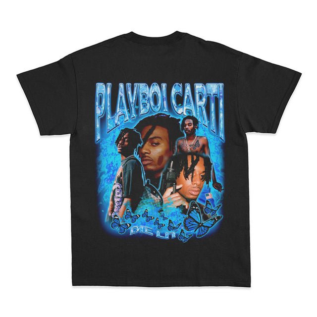 Men&#39;s T-Shirt Rap Eminem Tupac PLAYBOI Tshirt Unisex Cotton Vintage Black T Shirt Casual 80 90S Hip Hop Streetwear Tees Lil Peep