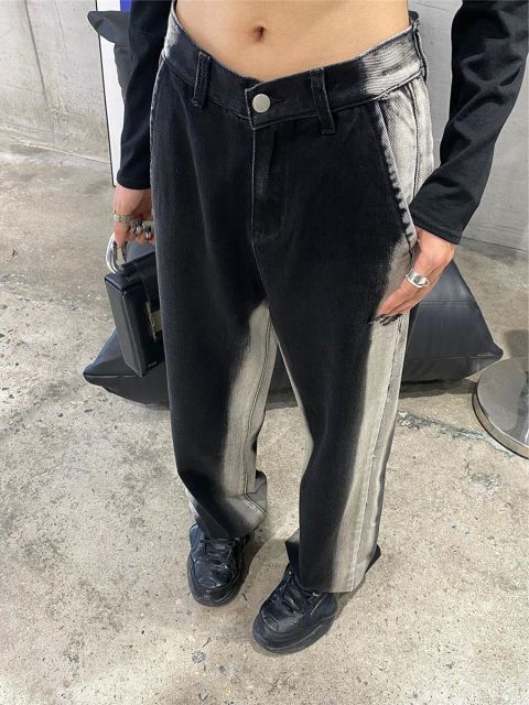 Cool Women Loose Vintage Pants Girl Fashion Harajuku Baggy Jeans Casual Funny Clothing Ins Gothic Trousers Summer Straight Jeans