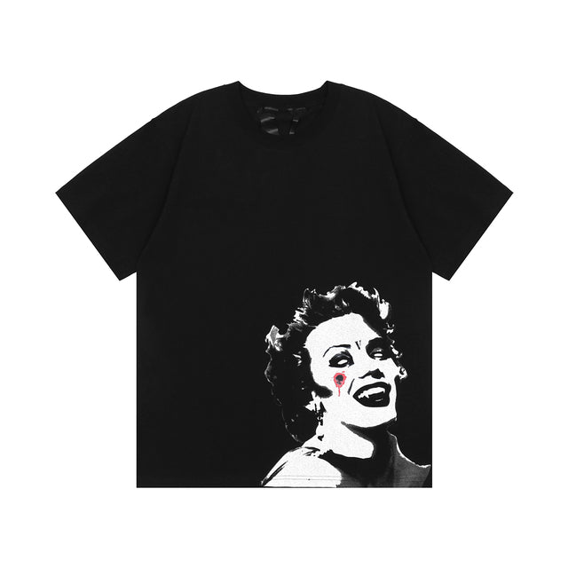 VLONE short-sleeved female couple loose street T-shirt hip-hop trend men&#39;s cotton casual letter printing