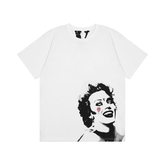 VLONE short-sleeved female couple loose street T-shirt hip-hop trend men&#39;s cotton casual letter printing