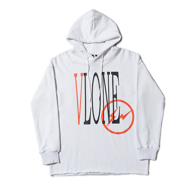 VLONE men women sweaters are comfortable and loose street hip-hop fashion hooded Hoodies fashion 100% cotton lapel sweater
