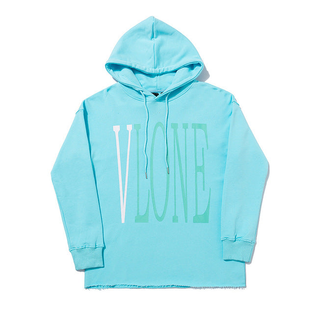 VLONE men women sweaters are comfortable and loose street hip-hop fashion hooded Hoodies fashion 100% cotton lapel sweater